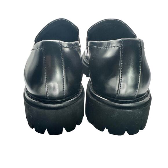 Steve Madden | Men | Ronen Solid Black Leather Classic Chunky Loafers | Sz 7.5 M - Picture 3 of 14